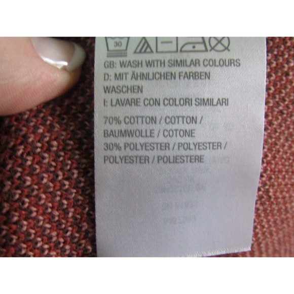 D&Co Womens Red Plaid Open Front Cardigan Sweater Jacket Pockets - Picture 8 of 10